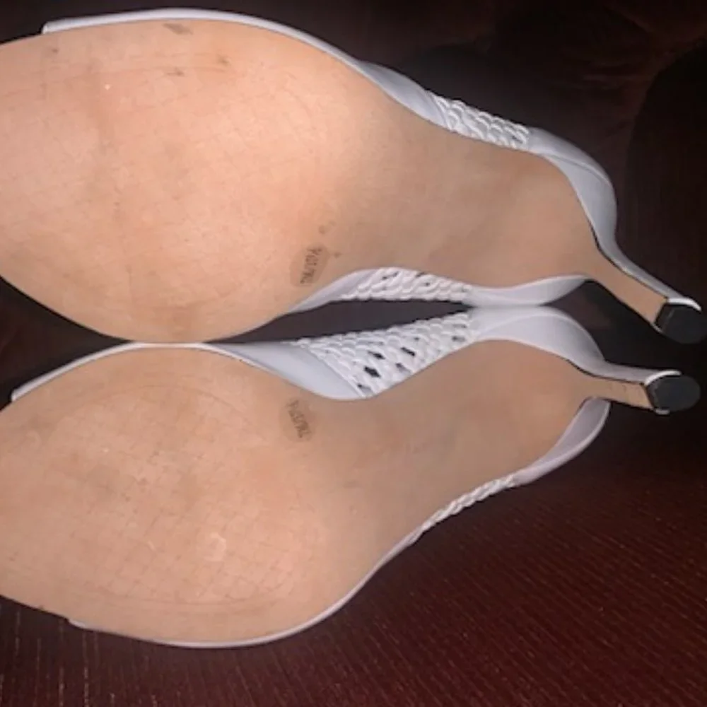 Jessica Simpson White Leather Ankle Boot 7 - Picture 5 of 10